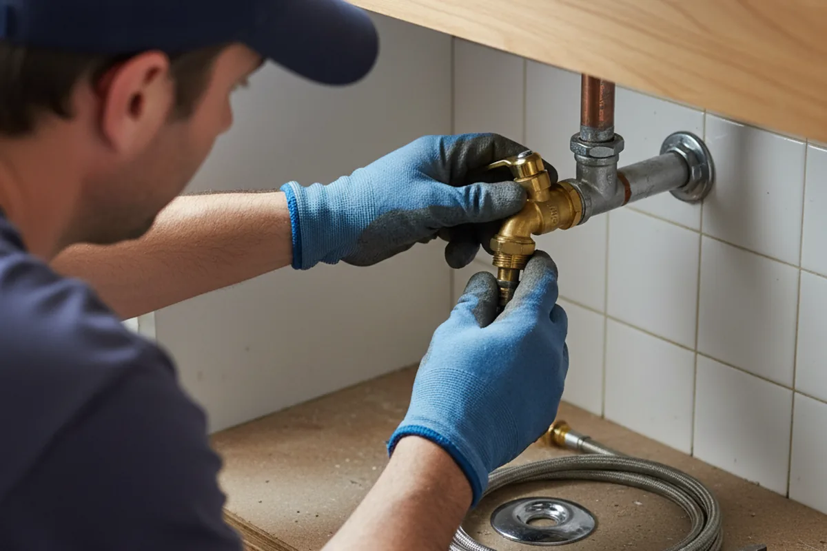 Shutoff valve and fitting work during Faucet and Fixture Repair in Azusa